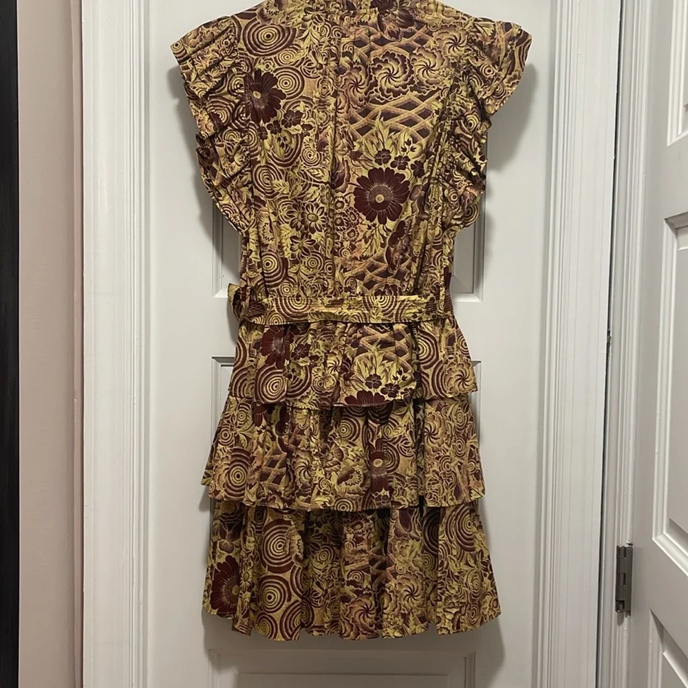 Ulla Johnson Honoria Tiered Printed Poplin Mini Dress - Picture 8 of 8